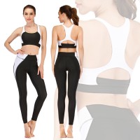 Fitness clothes running print suit yoga clothes tights barbie pants sports bra 047