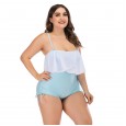 Siamese enlarged female swimsuit big cup MM big ruffled swimsuit 8843