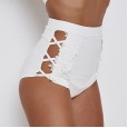 Sexy high waist bikini swimsuit lace cutout slimming swimsuit 9526