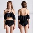 Hot spring sexy lady swimsuit sexy ruffled bikini 9104