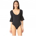 Sexy one-piece female swimsuit hot spring surfing diving long sleeve swimsuit 63