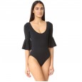 Sexy one-piece female swimsuit hot spring surfing diving long sleeve swimsuit 63