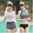 Korean split bikini 4-piece female swimsuit was thin steel support gathered hot spring swimsuit 06