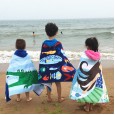 Bath towel style formaldehyde-free beach swimming can wear children's plus size hooded bath towel cloak 76cm