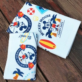 Bath towel cartoon active printing one side gauze one side terry cloth soft and absorbent home baby bath towel