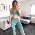 ! Hot-selling new seamless knitted buttocks yoga suit sports fitness suit vest suit female