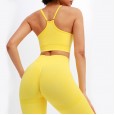 New yoga wear moisture wicking shirt exposed navel sports tight sexy running bra female