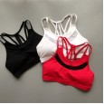 Shockproof sports bra yoga fitness underwear female quick-drying gathered running jacket bra nylon