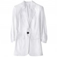 Small suit jacket professional wear spring and summer new solid color acetate lapel jacket one button suit female jacket