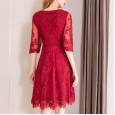 Dress summer dress new perspective in the sleeves waist lace sexy dress