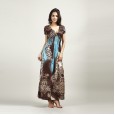 Women's summer new beach skirt bohemian dress plus size ice silk dress hot sale