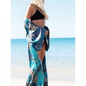 Large size women's hot models, summer vacation style, chiffon cardigan, long section new