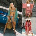 New women's spring dress beach skirt sun protection clothing female seaside holiday cardigan