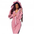 Autumn and winter new women's jumpsuit sweater loose zipper jumpsuit