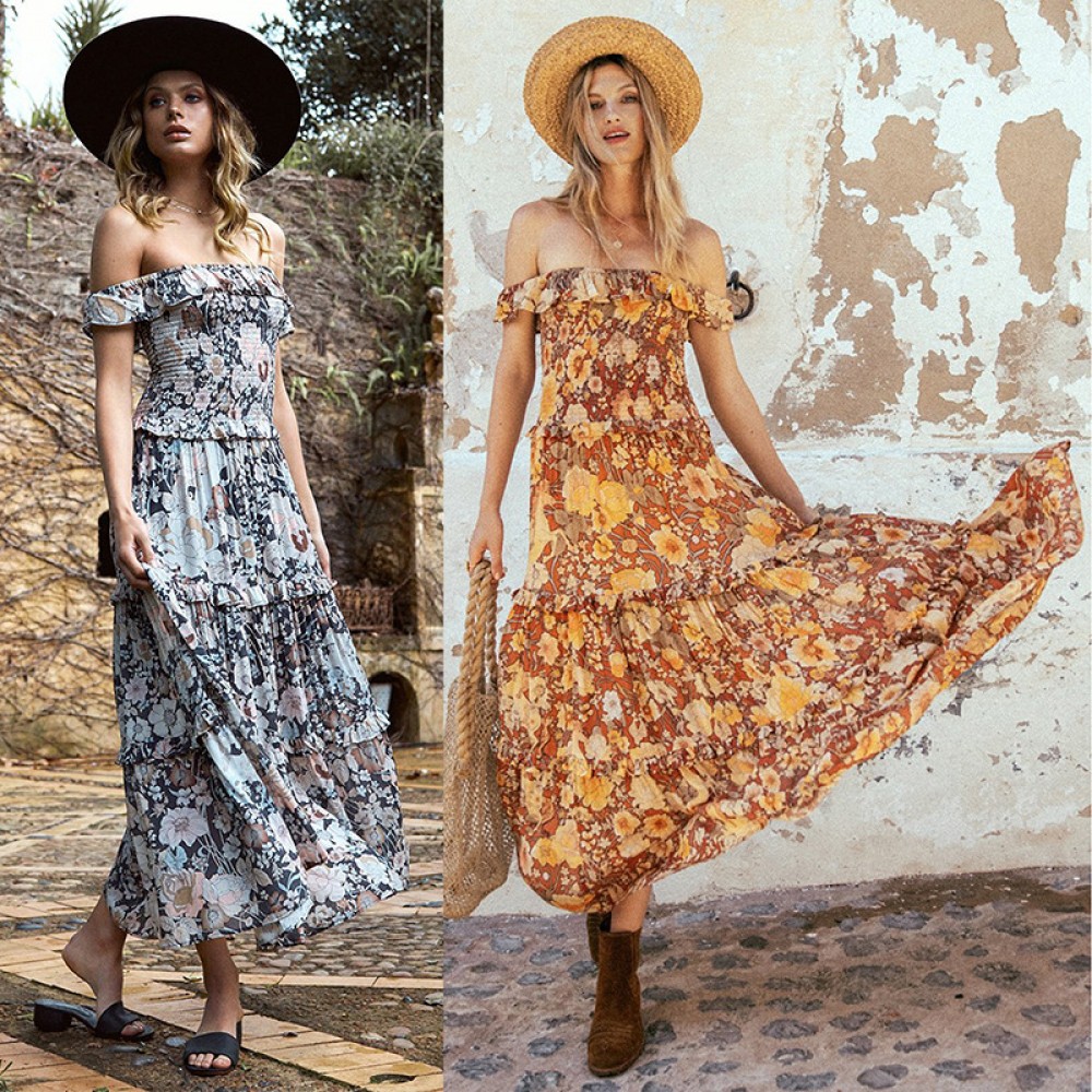 Spring and summer dress Bosi tube top collar women's clothing