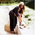 Solid color fashion casual loose women's two-piece solid color wide leg pants