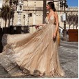 Spring and summer new hot selling sexy V-neck strap dress pleated dress
