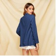 Xiaoxi fits a solid color long-sleeved suit new