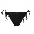 Spring and summer new black gathered sexy split bikini ladies swimsuit solid color