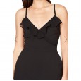Summer fashion new fashion sexy deep V-neck halter suspenders jumpsuit women