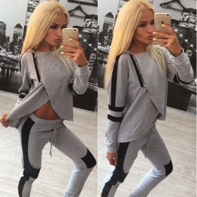 Hot sale new long-sleeved ladies hooded spring and autumn sportswear fashion casual suit
