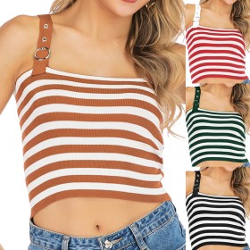 Knitted small vest ladies sexy wild sling inside and outside wear tide bottoming sleeveless top