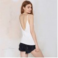 Hot sale new solid color halter top women's strapless strap bottoming vest