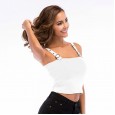 New ladies knit camisole sexy exposed navel slim camisole female summer bottoming shirt