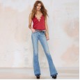 New Street Sexy Fan Shaped Rope Deep V-Neck Halter Slim Y-Strap Vest
