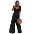 Women's casual fashion wide leg jumpsuit tide