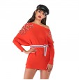 Women's autumn and winter sweaters loose solid color beaded sweater coat