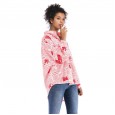 New women's spring and summer printed large size shirt female loose long-sleeved shirt top