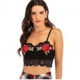 New embroidered little vest sexy stitching lace suspenders
