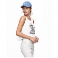 Summer new women's bottoming knit sweater hot printing short vest
