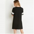 Summer new women's fashion loose large size short sleeve T-shirt dress