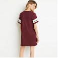 Summer new women's fashion loose large size short sleeve T-shirt dress