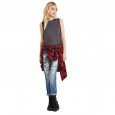 New summer women's irregular split openback sleeveless vest women's tops