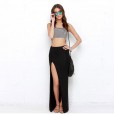 Summer new color-contrast striped top slim slim sexy navel ultra short vest women