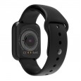 Bakeey I5 Continuous Heart Rate O2 Monitor Watch Face WhatsApp Caller ID Reminder Full Metal Body Smart Watch - Black 