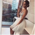 New Women's Sequins Deep V-Neck Sling Dress Nightclub Dress