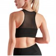 New sports mesh splicing sports underwear beautiful back running gathered gathered mesh breathable sports bra