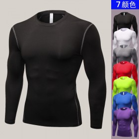 Men's tight training PRO sports fitness running long-sleeved wicking quick-drying long-sleeved shirt T-shirt clothes 10