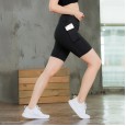 Women's yoga shorts side pockets fitness running elastic tight fast-drying sweat-wicking pants 46