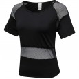 Ladies mesh yarn stitching yoga clothing loose casual running fitness clothes quick-drying breathable sports blouse