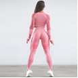 New seamless yoga clothes suit women's autumn and winter new knitted hip elastic fitness sports yoga clothes