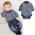 Children's clothing, children's bag, fart, hare, denim trousers suit, boy baby three-piece suit