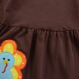 Thanksgiving boy suit autumn and winter girls long-sleeved tassel dress printed trousers two-piece suit