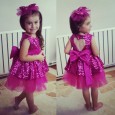 Children's clothing summer sleeveless sequin ball dress