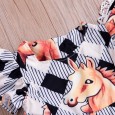 Children's skirt summer new product children's cartoon printed Mafei sleeve dress