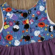 Summer new children's sleeveless purple bow dress